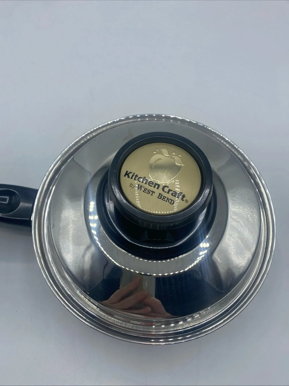 Kitchen Craft West Bend Skillet Pan Stainless Steel Vented Lid 1 Quart Vintage